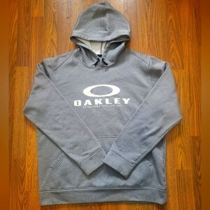 Oakley Men’s Large Gray Pullover Hoodie Athletic Sweatshirt Casual StreetwearB19